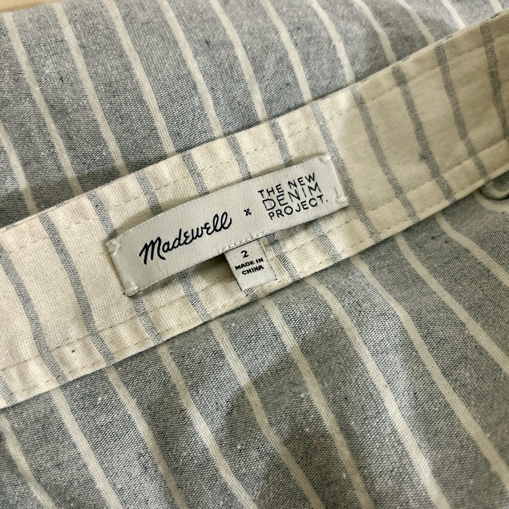 Madewell X The New Denim Project Striped Midi Skirt, size 2 EUC - Picture 4 of 7